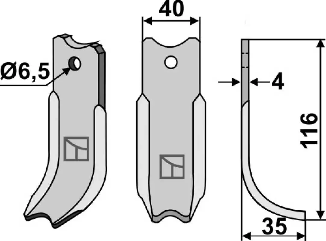 Hackmesser 116x40mm
